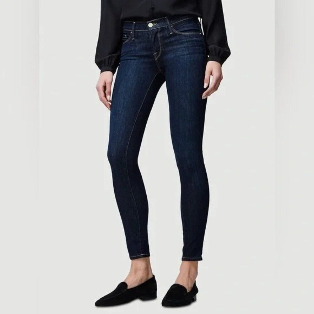 FRAME Denim London Los Angeles Le Skinny de Jeanne Dark Wash Jeans Sz 24